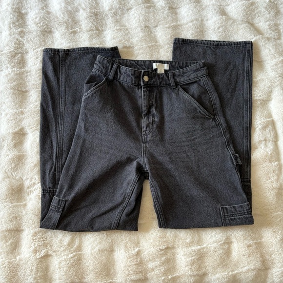 H&M high rise black cargo jeans - Picture 1 of 3
